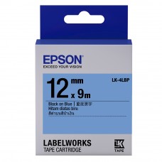 Epson Label Cartridge 12mm Black on Blue Tape (Pastel)